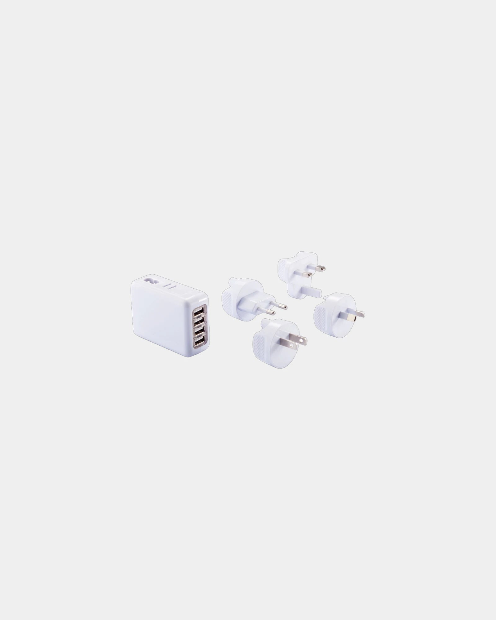 Adattatore da viaggio 4 porte USB da personalizzare - Bianco